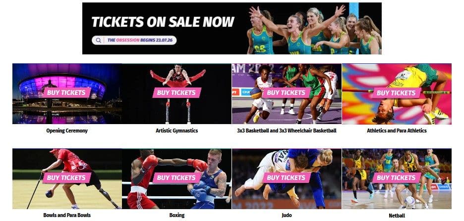 Commonwealth Games 2026 Tickets